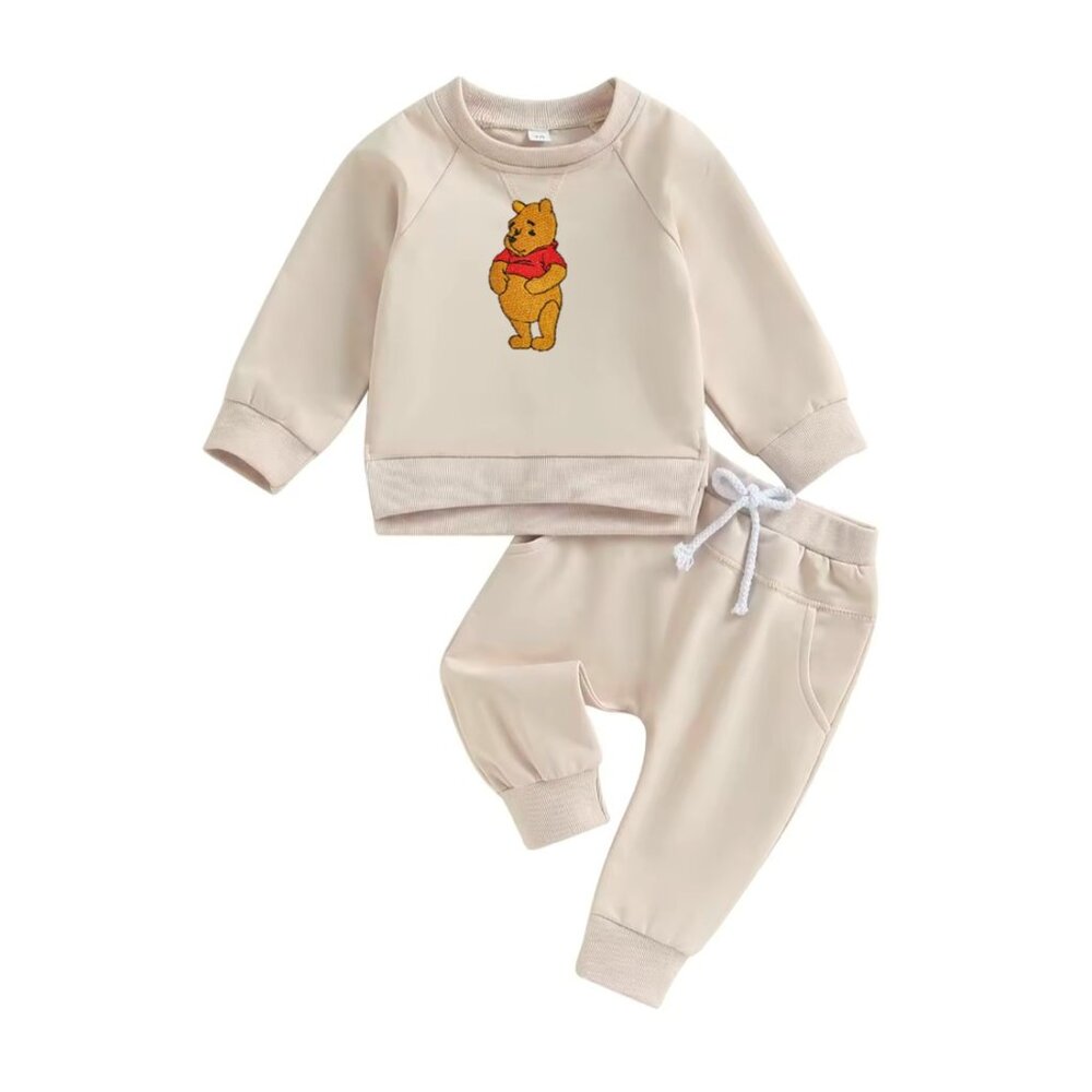 Winnie the Pooh Sweater Pants First Birthday Pooh Outfit Clothes Leggings